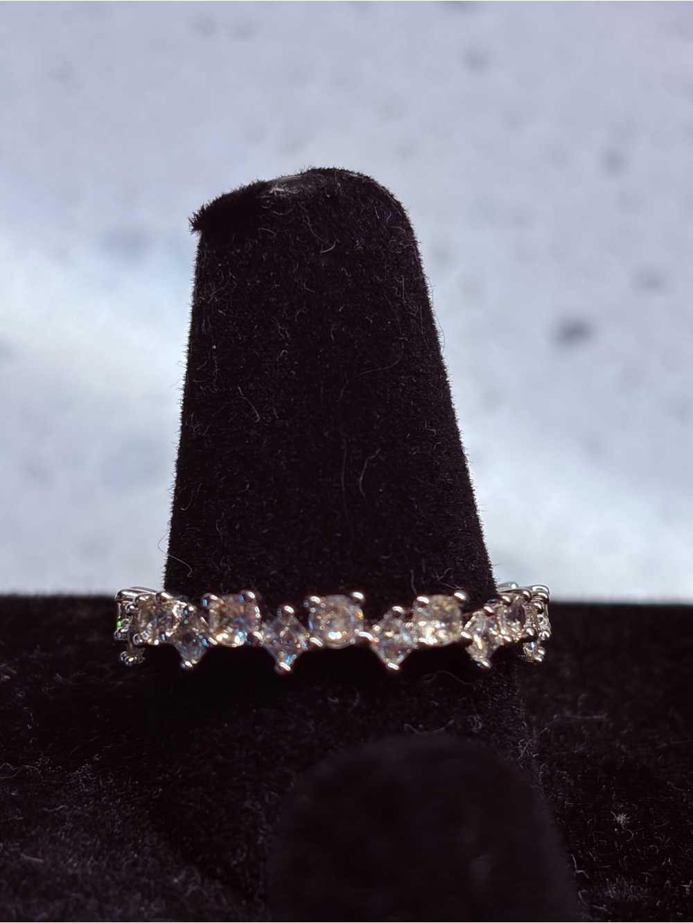 BP - Eternity Band on rhodium with CZ - size 7